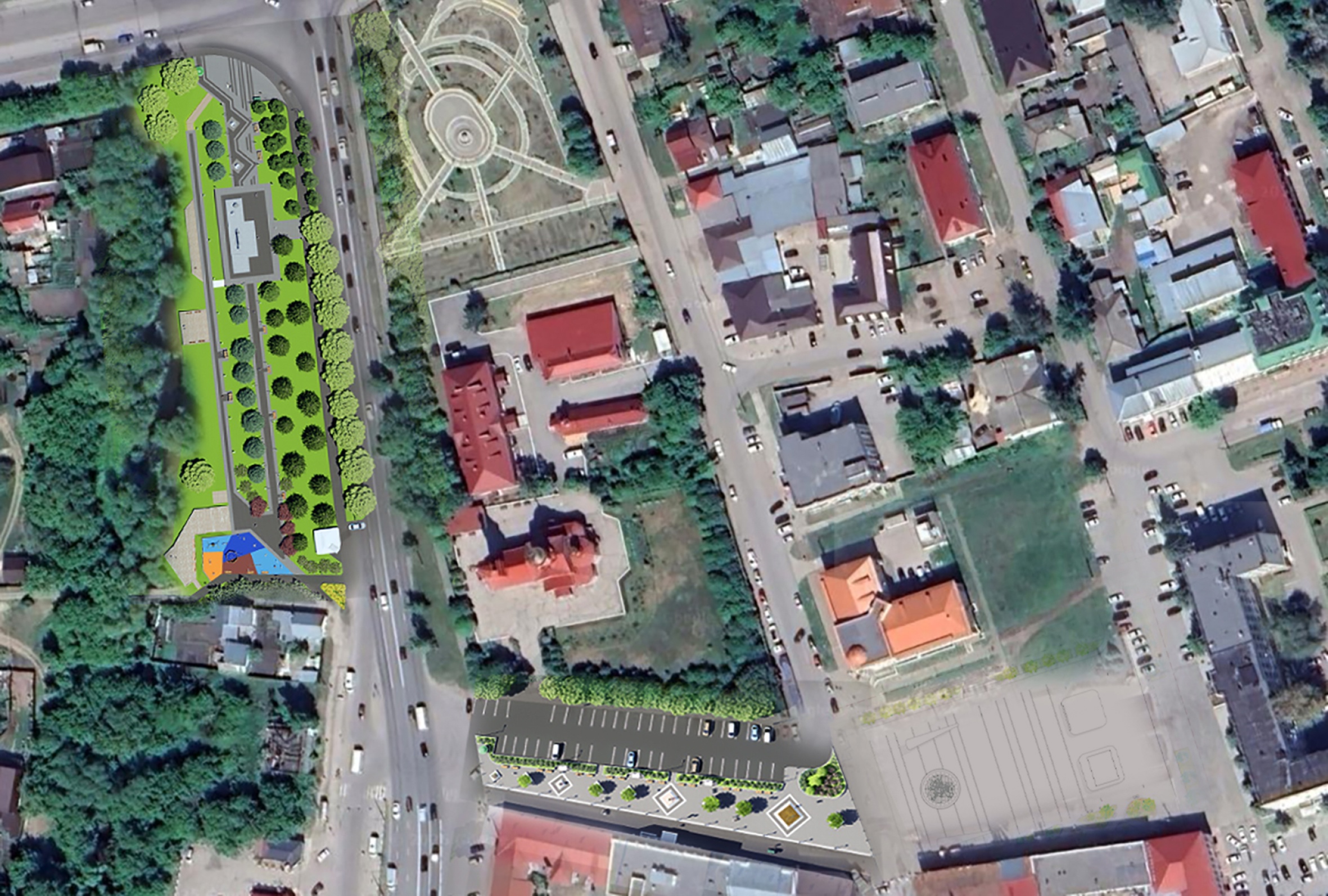 Продолжается благоустройство города.
