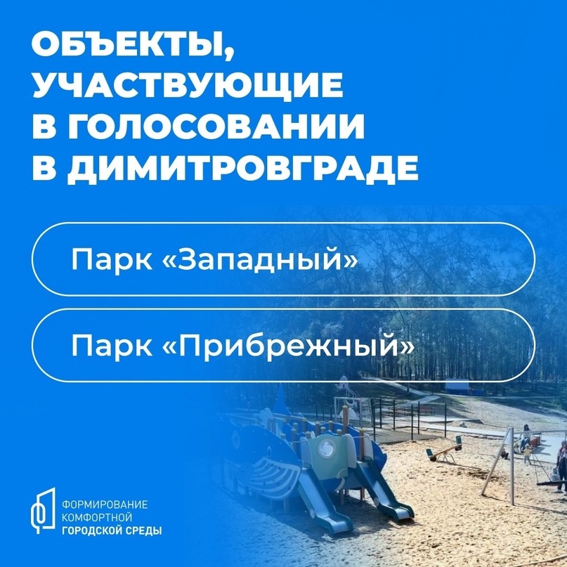 15–17 марта жители Димитровграда cмогут принять участие в голосовании за объекты благоустройства по федеральному проекту «Формирование комфортной городской среды».