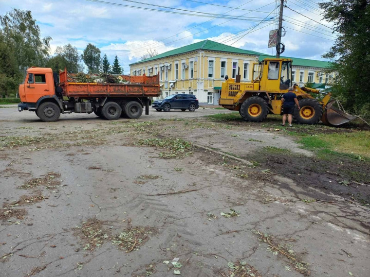 Ликвидация последствий урагана.