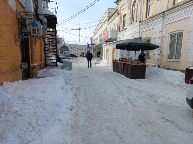 Муниципальный ЦУР: пешеходная зона очищена от снега.