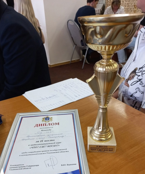 Команда Димитровграда во второй раз подряд стала серебряным призёром областной интеллектуальной игры "Что? Где? Когда?".