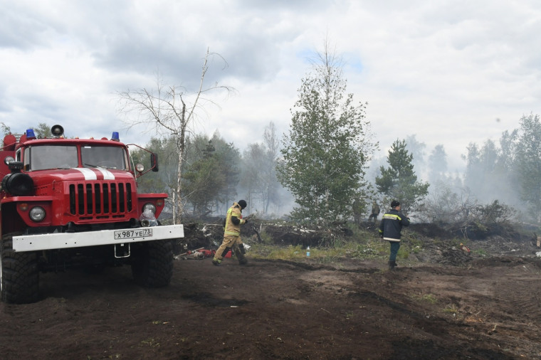 В понедельник 19 июня в 44-м квартале Мелекесского лесничества произошло возгорание торфа на площади 0,7 гектара..