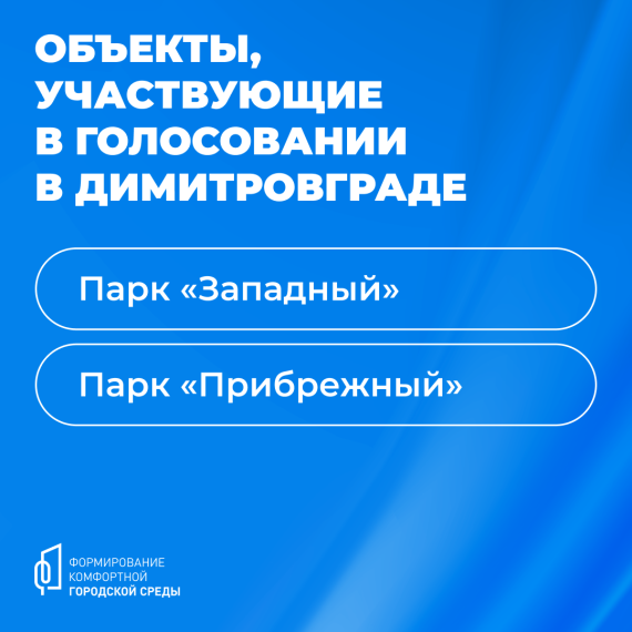 Жители Димитровграда могут проголосовать за объекты благоустройства до 30 апреля.